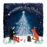 Box Of 27 Christmas Cards, 9Cards Of Each Design - Animals In Festive Woodland