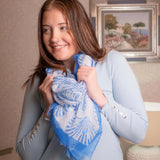 Lightweight Scarf Clam Shells Blue