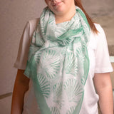 Lightweight Scarf Clam Shells Green