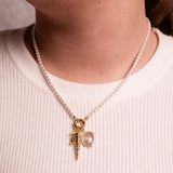 Necklace Multicharm Glass Beads 14K Gold Plated