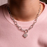 Necklace Charm Builder & Clover Charm Silver Plated