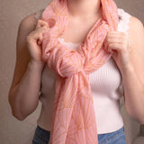 Lightweight Scarf Coral Reef Pink
