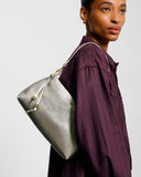 Nova Patent Crackle Clutch, Pewter