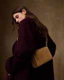 Alba Suedette Crossbody Bag, Caramel