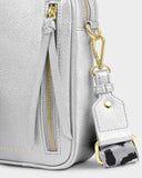 Hallie Small Crossbody Bag, Silver