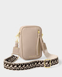 Hallie Small Crossbody Bag, Light Taupe