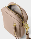 Hallie Small Crossbody Bag, Light Taupe