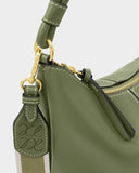 Hallie Satchel Bag, Khaki