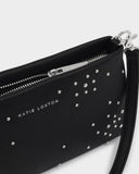Nova Studded Wristlet Clutch, Black