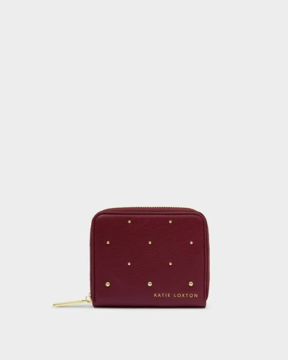 Meela Studded Purse, Cherry