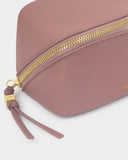 Fold-Out Mirror Makeup Bag, Deep Rose