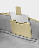 Patent Crackle Fold-Out Mirror Makeup Bag, Gold