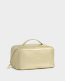 Patent Crackle Medium Makeup & Wash Bag, Gold