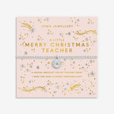 Christmas A Little 'Merry Christmas Teacher' Bracelet In Silver Plating