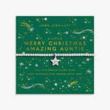 Christmas A Little 'Merry Christmas Auntie' Bracelet In Silver Plating