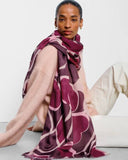 Printed Scarf, Organic Heart