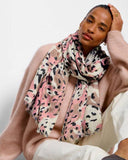 Printed Scarf, Blush Tortoiseshell