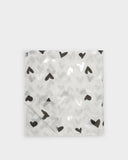Printed Foil Scarf, Abstract Heart