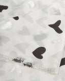 Printed Foil Scarf, Abstract Heart