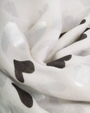 Printed Foil Scarf, Abstract Heart