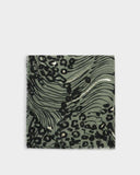 Printed Foil Scarf, Abstract Animal Print