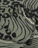 Printed Foil Scarf, Abstract Animal Print