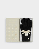 Gift Boxed Knitted Gloves, Winter Wishes, Black