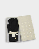 Gift Boxed Knitted Gloves, Winter Wishes, Black