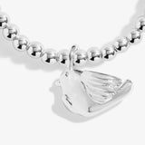 Christmas Cracker 'Christmas Robin' Bracelet In Silver Plating
