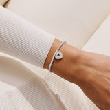 Christmas Cracker 'With Love' Bracelet In Silver Plating