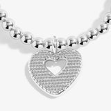 Christmas Cracker 'With Love' Bracelet In Silver Plating