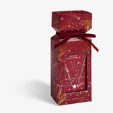 Christmas Cracker 'Merry Christmas' Necklace In Silver Plating