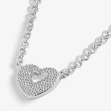 Christmas Cracker 'With Love' Necklace In Silver Plating
