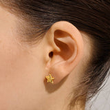 Earring Bauble 'Merry Christmas' Stud Earrings In Gold Plating