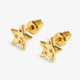 Earring Bauble 'Merry Christmas' Stud Earrings In Gold Plating