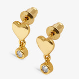 With Love 'Heart Of Gold' Necklace and Earrings Set In Gold Plating