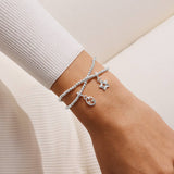 Infinity 'Merry Christmas' Linked Bracelets In Silver Plating