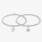 Infinity 'Merry Christmas' Linked Bracelets In Silver Plating