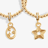 Infinity 'Merry Christmas' Linked Bracelets In Gold Plating