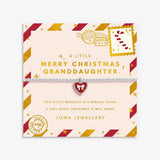Kids' Christmas A Little 'Merry Christmas Granddaughter' Bracelet In Silver Plating