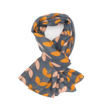 Leaf Lines Scarf, Denim