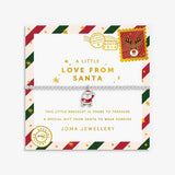 Kids' Christmas A Little 'Love From Santa' Bracelet In Silver Plating