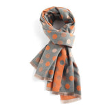 Dots Scarf, Grey & Orange