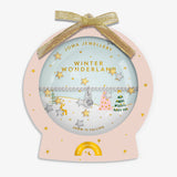Kids' Snowglobe A Little 'Winter Wonderland' Bracelet In Silver Plating