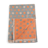 Dots Scarf, Grey & Orange