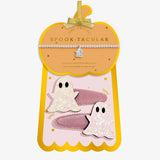 Kids' Halloween 'Spook-Tacular' Bracelet And Hair Clip Gift Set In Silver Plating.