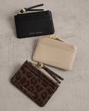 Lottie Coin & Card Holder, Chocolate Leopard