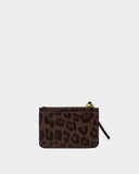 Lottie Coin & Card Holder, Chocolate Leopard