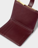 Orin Suedette Twist Lock Purse, Cherry