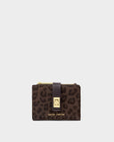 Orin Twist Lock Purse, Chocolate Leopard
